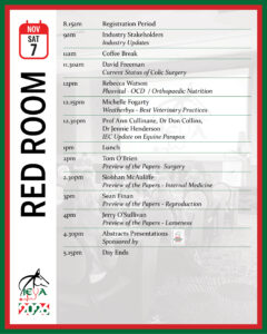Saturday 7th - Red Room